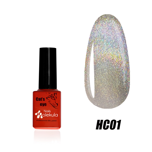 Nails Molekula holographic cat eye gelelakk HC01